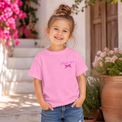 Image of Girls Christian Tees God is Within Her Jesus Shirt for Kids Faith Cute Graphic Bow Tshirt Inspirational Religious Top
