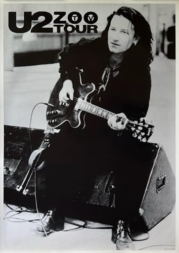 Affiche U2 Zoo Tv tour 1992 grand poster rétro salon ou studio de musique
