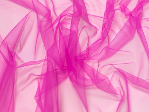 Minerva Crafts Italienischer Tüllstoff, Alpenveilchen, Meterware