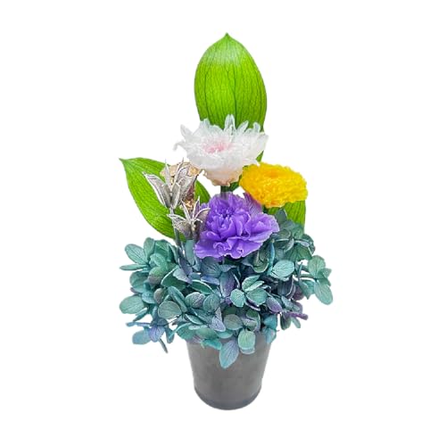 プリザーブド 仏花 和 なごみ-白- (花器付き)