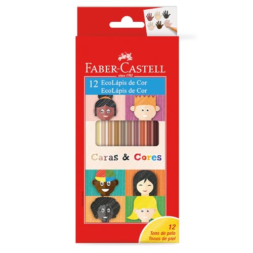 Lápis de Cor Ecolápis Tons de Pele 12 Cores, Faber-Castell