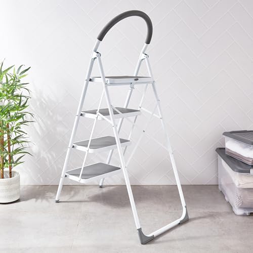 Image of Home Centre SS24-4 Step Steel Ladder - 46 CM X 87 CM X 1.34 M - WK6203A-4