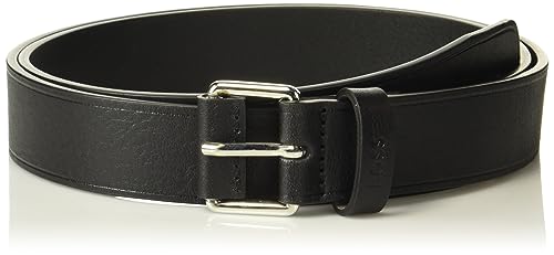 BOSS Men's Scott Leather Belt with Branded Loop and Roller Buckle