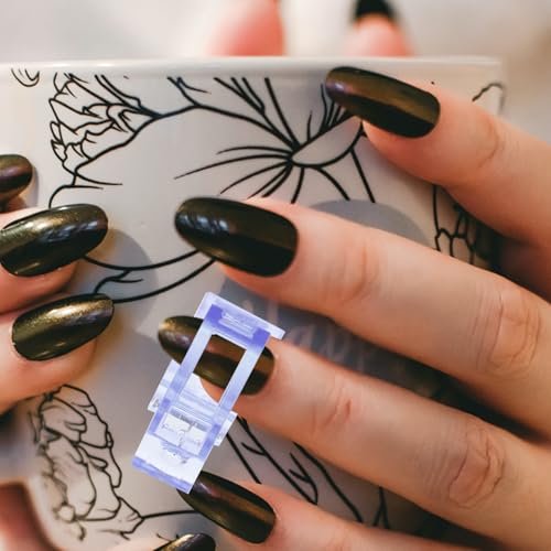 20 clips azules para uñas manicure acrílico miniatura 5