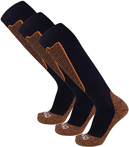 Pure Athlete Copper Compression Ski Socks Men – Warm Merino Wool, OTC, Women