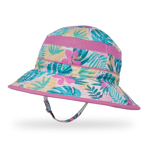 Sunday Afternoons Kids' Fun Bucket Hat, Pink Tropical, Small