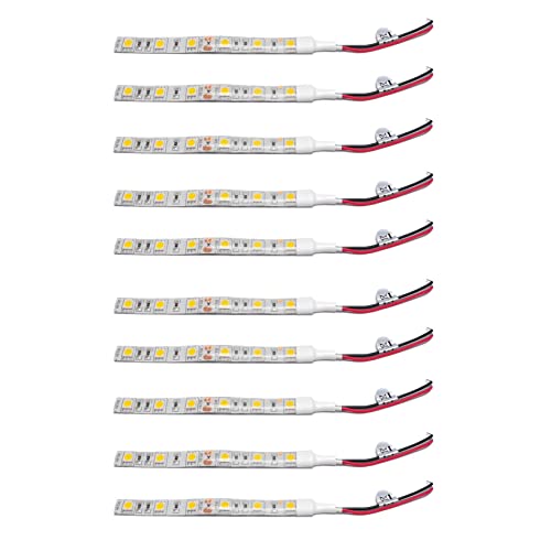 Lckiioy 10Pcs 10cm Impermeable Azul 5050 Luces de Tira Llevadas Dc 12V Caravana Coche