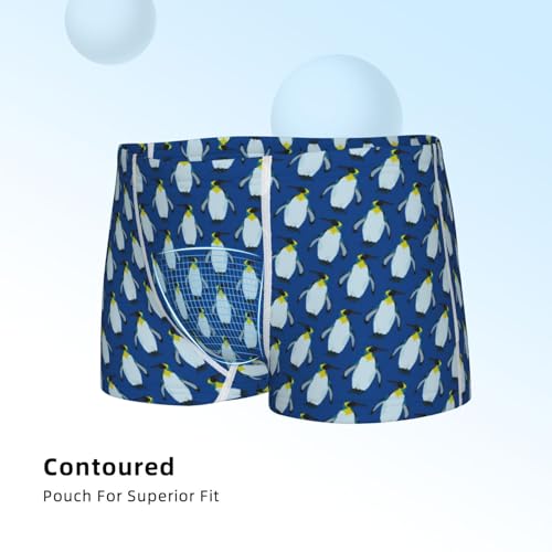 Boys' Cotton Boxer Brief Soft Underwear-Beautiful King Penguin Pattern4
