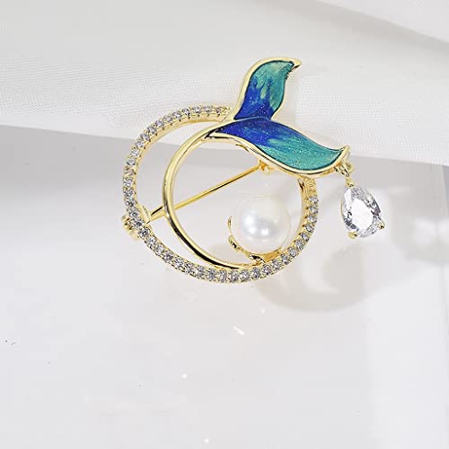 Broche Blue Love pour femme : un corsage de costume aux finitions soignées