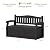 Patiowell 70 Gallon Plastic Storage Bench, Water-Resistant Deck Box for Patio Furniture, Garden Tools, Pool Storage and Outdoor Cushions, Black