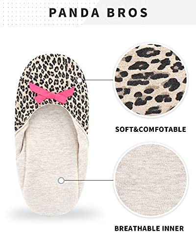 Image of Panda Bros Women's Ballerina House Slippers,Anti-Skid Comfy Warm Ballet Style Slippers