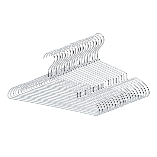 Aluminum Metal Hangers ,20 Pack Strong Heavy Duty Hanger for Shirt,Coat Suit,Lightweight Ultra Thin Space Saving Hangers