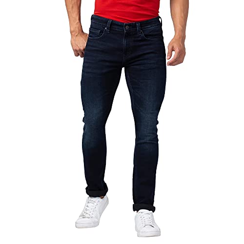 Image of Spykar Men Mid Rise Cotton Slim Fit Narrow Length Jeans (Skinny)