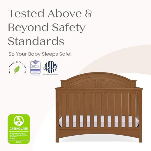 Image of Delta Children Perry 6-in-1 Convertible Crib - Greenguard Gold Certified, Chestnut