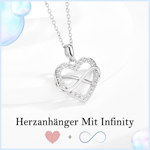 Collar de corazón infinito para regalos de comunión y Navidad 2
