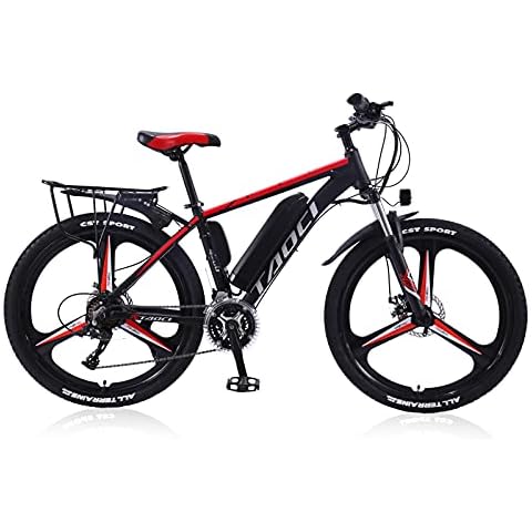 TAOCI Electric Bikes for Adult, Magnesium Alloy Ebikes Bicycles All Terrain, Motor 26" 36V with Removable Lithium-Ion Battery Mountain Ebike for Mens Outdoor Cycling Travel Work Out (red) Cover