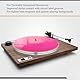 WOOXGEHM Acryl Plattenspielermatte für 12 Zoll Plattenspieler, Geräuscharme, Antistatische Rutschmatte, Acryl Schallplattenteller Slipmat (Transparentes Rosa)