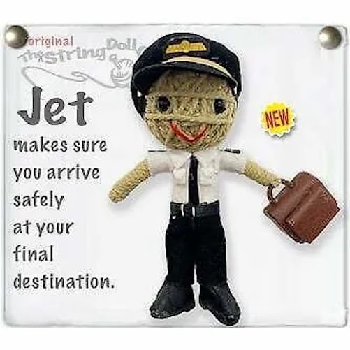 ItsYourAirplane.com Handmade Jet Boy Pilot String Doll Aviation Pilot