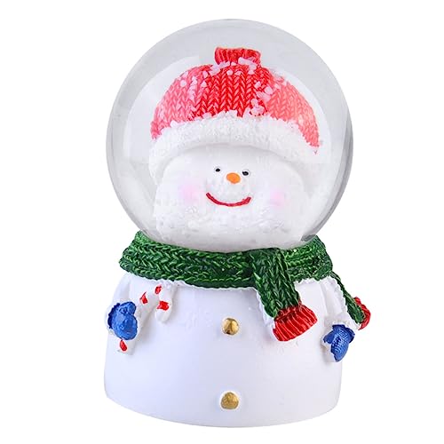 FIXOSHEE LED Beleuchtete Resin Schneekugel mit Schneemann Dekorative...