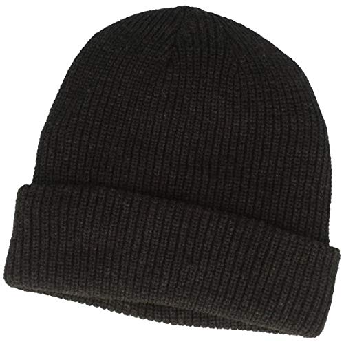 Breiter Bonnet Tricoté Beanie Tricot Bonnet d'hiver avec Doublure Douce en Polaire Thinsulate™ & Bord de 7 cm - pour Homme et Femme - Rouge - Taille Unique Cover