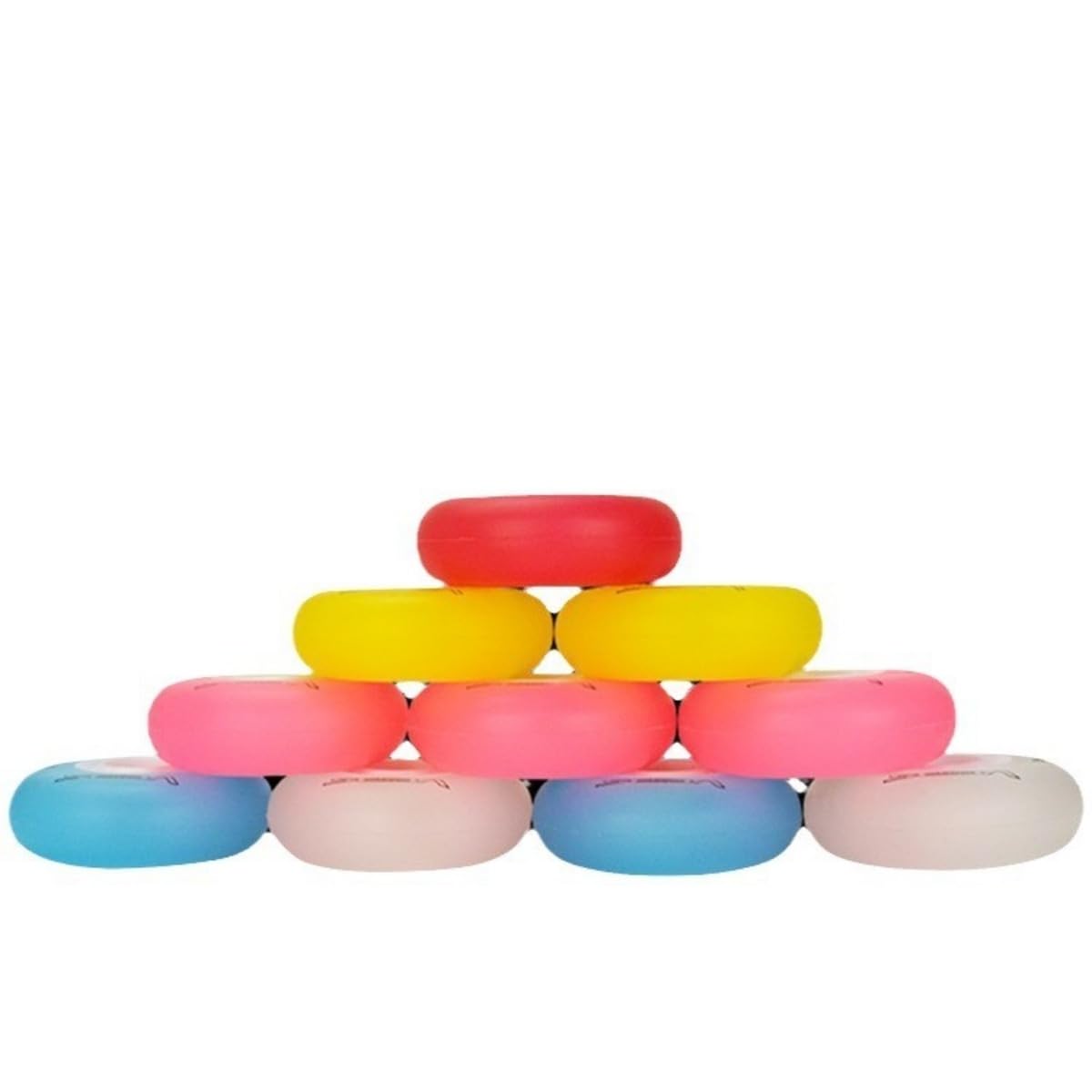 Confezione da 8 Ruote in Linea da 76 mm E 80 mm 85A con Luci Ruote di Ricambio per Pattini in Linea con Cuscinetti per Uso Esterno E Interno (Blu 80 mm)