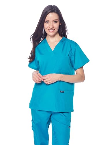 Image of Dagacci Scrubs Medical Uniform Women and Man Scrubs Set Medical Scrubs Top and Pants