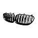 Jisheng Store Gloss Black Car Car Grille Grille Grill Fit dla BMW 5. Seria E60 E61 M5 520I 535I 550I 2003-2010 Sedan. (Color : Gloss Black)