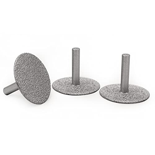SHDIATOOL 3-Piece 50mm Diamond Wheel for Cutting/Shaping Tiles Marble Brick Granite Concrete with 8mm Shank 46 Grit