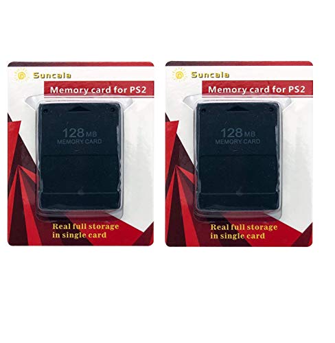 2 Pack Memory Card for Playstation 2, 128MB High Speed Memory Card