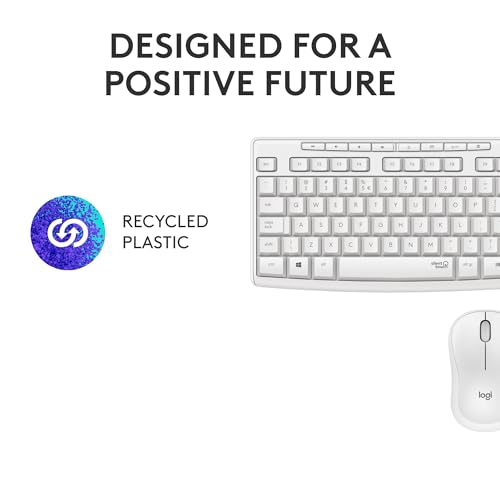 Logitech MK295 Full Size Silent Wireless Keyboard Mouse Combo - Off White - image 9
