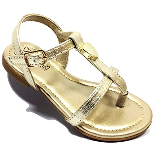 Sandália Infantil Suami Baby Coração Cor: Dourado - Tam.: 22