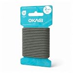Okaei – OKAEI Gummikordel 2mm x 5m - Hochwertiges Gummiseil in Khaki