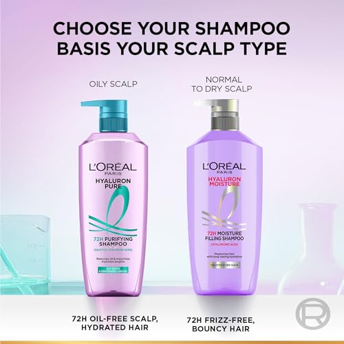 Image of L'Oreal Paris Hyaluron Pure 72H Purifying Shampoo, 650ml