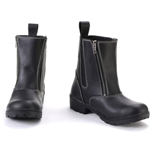 Milwaukee Leather MBL9327 Women's Black Leather Motorcycle Riding Boots with Dual Zipper Closure4
