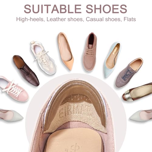 Image of Heel Pads for Shoes:that are Too Big, Heel Cushion for Womens Shoes Soft High Heel Comfort Pads Heel Protectors for Loose Shoes, Stop Heel Pain, Heel Blisters(4 Pairs)