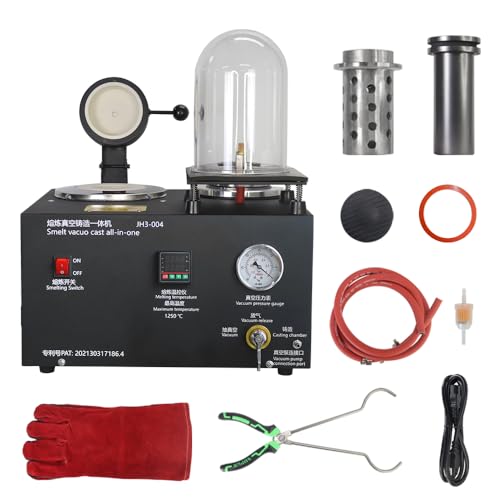 2KG Vacuum Casting Machine Jewelry Melting Machine Digital Display High-Temperature Refining Precious Metal Jewelry Casting Gold Silver Siamese Casting Machine