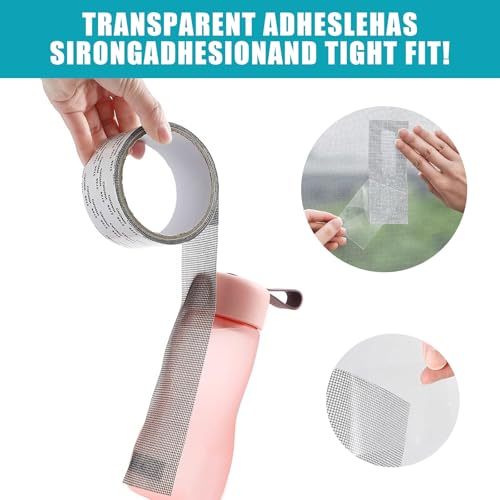 2Pcs Fliegengitter Reparatur Set 5cm×5m Reparaturband für Fliegengitter Reparatur Klebeband Reparatur Set Fliegengitter Tape Fliegengitter Flicken Reparaturband Fliegengitter für Reparaturlöcher