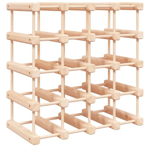vidaXL Weinregal, Flaschenregal für 20 Flaschen, Weinflaschenhalter Weinständer für Küche Keller, Weinhalter Getränkeregal, 46,5x23x46,5 cm Massivholz Kiefer