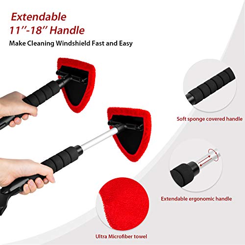 image for AD AIDO Windshield Cleaner, with Long-Reach Handle, Unique Car Pivotin