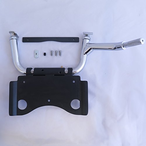XKH- Chrome Adjustable Center Stand Compatible with Harley Electra Glide Road King Street Glide FLT FLH Touring Models 2009-up [B01LMUZVLY]