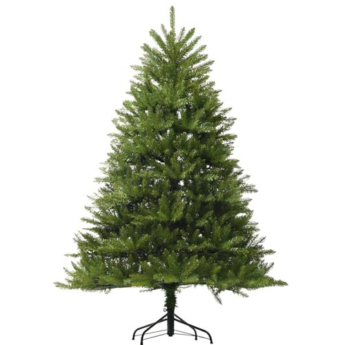 Aovotreena 6.5FT Unlit Christmas Tree Green, Dunhill Fir Artificial Tree with 1838 PVC Branch Tips...