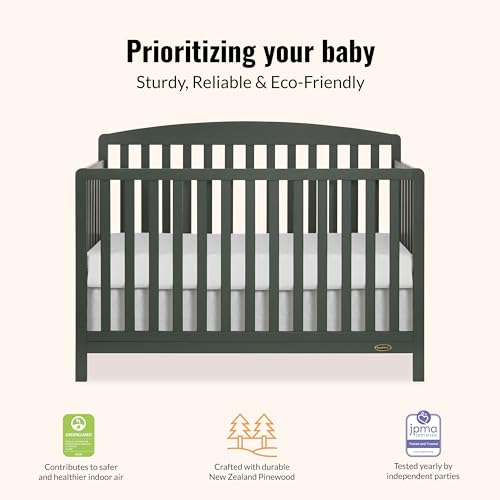 Image of Dream On Me Odelle 5-in-1 Convertible Full Size Baby Crib, GREENGUARD Gold