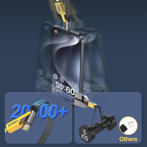 Image of ZORBES 4 in 1 Multi Cable, 3.3Ft PD 65W C Type Cable Fast Charging & Data Transfer, Support Thunderbolt, Type C, Lighting & USB A for iPhone 17 /16 /15, Galaxy S26 /S25 /S24 /S23, MacBook, iPad