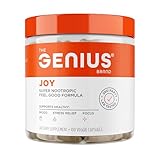 Genius Joy, Nootropic Mood Enhancer Supplement - Support Cognitive Health, Enhance Mood & Neural Function with Brain Boosting L-Theanine, Panax Ginseng & SAM-e - Organic, Non-GMO, & Gluten-Free
