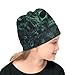 Binienty Kids Green Spiderweb Skull Beanie, Fashion Winter Knit Hats for Boys Funny Kids Stocking Cap Winter Knit Cuffed Beanie Cap for Boys Girls