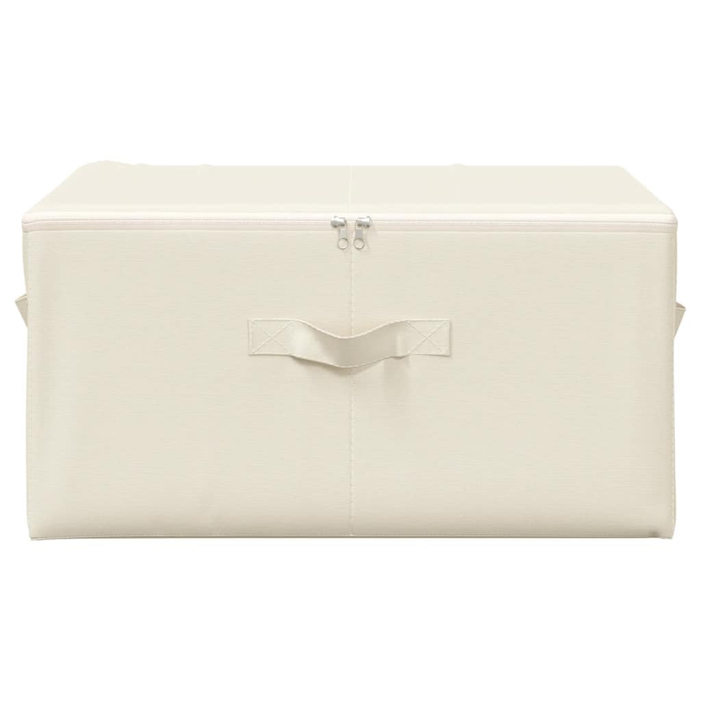 Faltbare Aufbewahrungsboxen 2 Stk. aus Stoff Creme 43 x 34 x 23 cm Organizer für Schrank, Küche, Bad, Büro, zum Sortieren und Verstauen