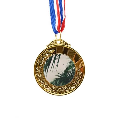 Medalla de oro Nature Gold Award primer puesto con cinta para campeonatos deportivos y galas