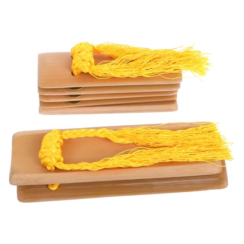 ibasenice 2pcs Bamboo Board Castanet Traditional Chinese Rhythm Instrument for Folk Music Performance
