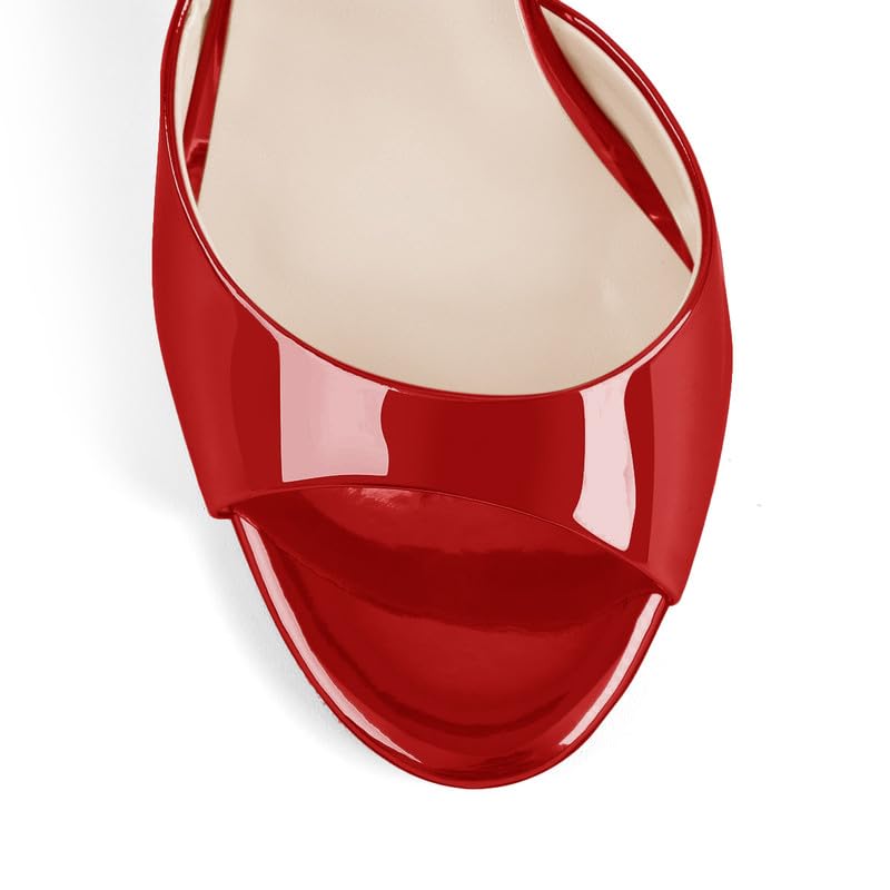 blingqueen Peeptoe - Sandalias de tacón alto para mujer