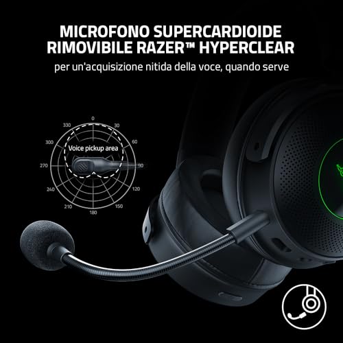 Kraken V3 Pro - Cuffie wireless USB da Gaming con Tecnologia aptica (HyperSense, Driver TriForce in Titanio da 50 mm, THX Spatial Audio, HyperSpeed Wireless) Nero - Cuffia gaming - Immagine 6